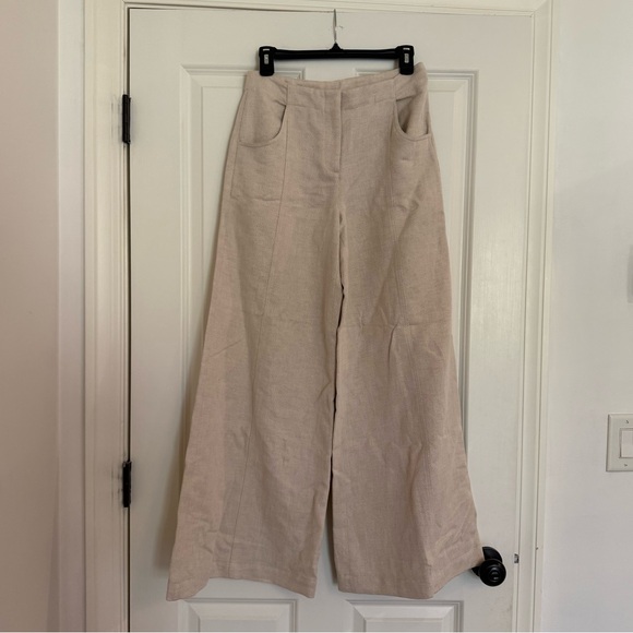 TWP Pants - Trish Wescoat Pound Pintucked linen wide leg pants